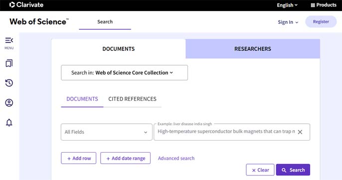 Web of Science(英語の論文を探す)